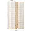 Homestyle4U Kambario pertvara, Shoji 3 dalių sulankstoma, 132x2,2x175 cm, ruda