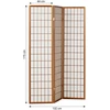 Homestyle4U Kambario pertvara, Shoji 3 dalių sulankstoma, 132x2.2x175 cm, ruda