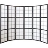 Homestyle4U Kambario pertvara, Shoji 6 dalių sulankstoma, 264x2,2x175 cm, juoda