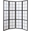 Homestyle4U Kambario pertvara, Shoji sulankstoma, 176x2.2x175 cm, juoda