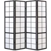 Homestyle4U Kambario pertvara, Shoji sulankstoma, 176x2.2x175 cm, juoda
