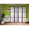 Homestyle4U Kambario pertvara, Shoji sulankstoma, 176x2.2x175 cm, juoda