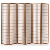 Homestyle4U Kambario pertvara, Shoji sulankstoma, 264x2.2x175 cm, ruda