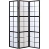 Homestyle4U Kambario pertvara, Shoji sulankstoma 3 dalių, 132x2,2x175 cm, juoda