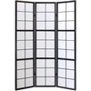 Homestyle4U Kambario pertvara, Shoji sulankstoma 3 dalių, 132x2,2x175 cm, juoda