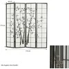 Homestyle4U Kambario pertvara, 176x2x179 cm, juoda