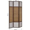 Homestyle4U Kambario pertvara, 120x200x1,8 cm, ruda