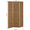 Homestyle4U Kambario pertvara, 132x2,2x175 cm, ruda