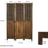 Homestyle4U Kambario pertvara, 120x2x170 cm, ruda