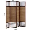 Homestyle4U Kambario pertvara, 176x2.2x175 cm, ruda