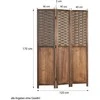 Homestyle4U Kambario pertvara, 120x2.2x170 cm, ruda