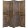 Homestyle4U Kambario pertvara, 160x2x170 cm, ruda