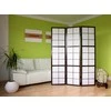 Homestyle4U Kambario pertvara, Shoji sulankstoma 3 dalių, 132x2,2x175 cm, juoda