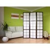 Homestyle4U Kambario pertvara, Shoji sulankstoma 3 dalių, 132x2,2x175 cm, juoda