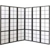 Homestyle4U Kambario pertvara, Shoji 6 dalių sulankstoma, 264x2,2x175 cm, juoda