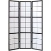 Homestyle4U Kambario pertvara, Shoji sulankstoma 3 dalių, 132x2,2x175 cm, juoda
