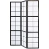 Homestyle4U Kambario pertvara, Shoji sulankstoma 3 dalių, 132x2,2x175 cm, juoda
