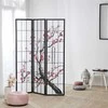 Homestyle4U Kambario pertvara, 132x2x179 cm, juoda, balta, raudona