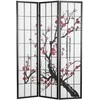 Homestyle4U Kambario pertvara, 132x2x179 cm, juoda, balta, raudona