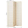 Homestyle4U Kambario pertvara, Shoji 3 dalių sulankstoma, 132x2,2x175 cm, ruda