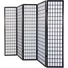Homestyle4U Kambario pertvara, Shoji 5 dalių sulankstoma, 220x2.2x175 cm, juoda