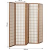 Homestyle4U Kambario pertvara, 220x2,2x175 cm, ruda