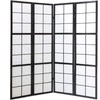 Homestyle4U Kambario pertvara, Shoji sulankstoma, 176x2.2x175 cm, juoda