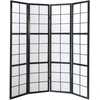 Homestyle4U Kambario pertvara, Shoji sulankstoma, 176x2.2x175 cm, juoda