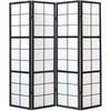Homestyle4U Kambario pertvara, Shoji sulankstoma, 176x2.2x175 cm, juoda