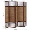 Homestyle4U Kambario pertvara, 220x2.2x175 cm, ruda