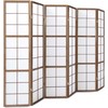 Homestyle4U Kambario pertvara, Shoji sulankstoma, 264x2.2x175 cm, ruda