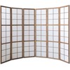 Homestyle4U Kambario pertvara, Shoji sulankstoma, 264x2.2x175 cm, ruda