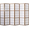 Homestyle4U Kambario pertvara, Shoji sulankstoma, 264x2.2x175 cm, ruda