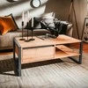 Homestyle4U Kavos staliukas, 100x55x40 cm, pilka