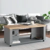 Homestyle4U Kavos staliukas, 114.5x49x50.5 cm, pilka ir ruda