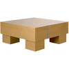 Homestyle4U Kavos staliukas, 80x80x35 cm, rudas