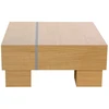 Homestyle4U Kavos staliukas, 80x80x35 cm, rudas