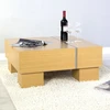 Homestyle4U Kavos staliukas, 80x80x35 cm, rudas
