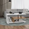 Homestyle4U Kavos staliukas, 90x41x50 cm, balta, ruda