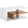 Homestyle4U Kavos staliukas, 90x41x50 cm, balta, ruda