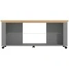 Homestyle4U Kavos staliukas, 114.5x49x50.5 cm, pilka ir ruda
