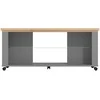 Homestyle4U Kavos staliukas, 114.5x49x50.5 cm, pilka ir ruda