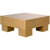 Homestyle4U Kavos staliukas, 80x80x35 cm, rudas
