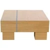Homestyle4U Kavos staliukas, 80x80x35 cm, rudas