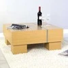 Homestyle4U Kavos staliukas, 80x80x35 cm, rudas