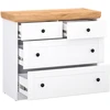 Homestyle4U Komoda, 92.5x82x42 cm, Balta, Ruda