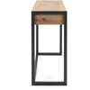 Homestyle4U Konsolinis stalas, 100x35x75 cm, rudas, pilkas