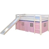 Homestyle4U Loft lova, 207.5x110x219.5 cm, rožinė
