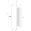 Homestyle4U Aukšta lova, masyvo medienos vaikų aukšta lova su čiuožykla ir bokštu, 207,5x228x219,5 cm, balta