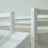 Homestyle4U Aukšta lova, masyvo medienos vaikų aukšta lova su čiuožykla ir bokštu, 207,5x228x219,5 cm, balta